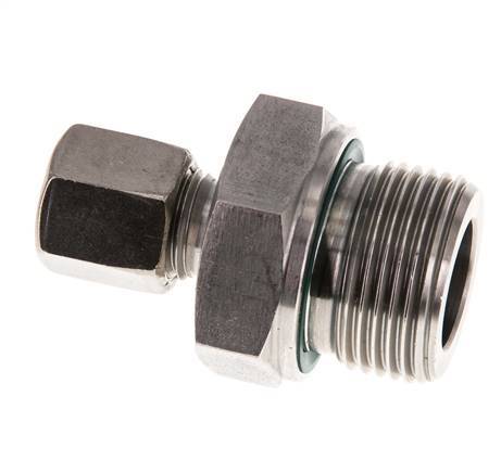 G 3/4'' Male x 6S Stainless steel Straight Cutting Ring with FKM Seal 630 Bar DIN 2353