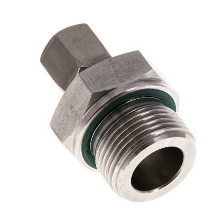 G 3/4'' Male x 6S Stainless steel Straight Cutting Ring with FKM Seal 630 Bar DIN 2353