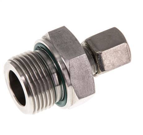 G 3/4'' Male x 6S Stainless steel Straight Cutting Ring with FKM Seal 630 Bar DIN 2353