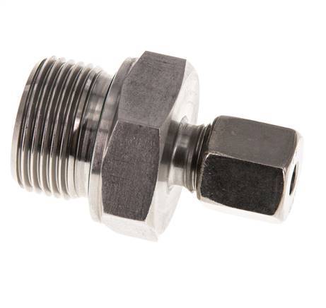 G 3/4'' Male x 6S Stainless steel Straight Cutting Ring with FKM Seal 630 Bar DIN 2353