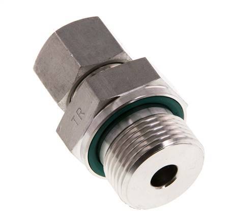 G 3/4'' Male x 12S Stainless steel Straight Cutting Ring with FKM Seal 630 Bar DIN 2353