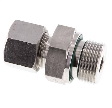 G 3/4'' Male x 14S Stainless steel Straight Cutting Ring with FKM Seal 630 Bar DIN 2353