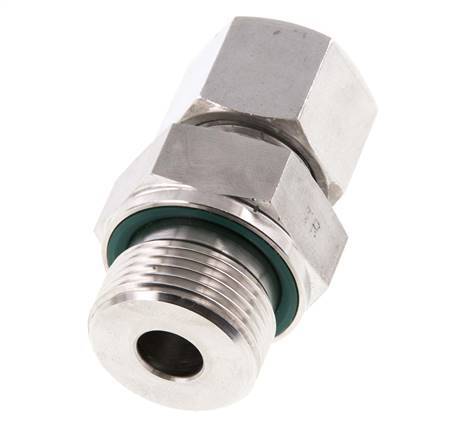 G 3/4'' Male x 14S Stainless steel Straight Cutting Ring with FKM Seal 630 Bar DIN 2353