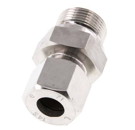 G 3/4'' Male x 14S Stainless steel Straight Cutting Ring with FKM Seal 630 Bar DIN 2353