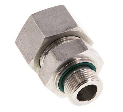 G 3/4'' Male x 25S Stainless steel Straight Cutting Ring with FKM Seal 400 Bar DIN 2353