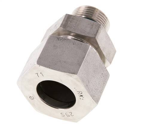 G 3/4'' Male x 25S Stainless steel Straight Cutting Ring with FKM Seal 400 Bar DIN 2353