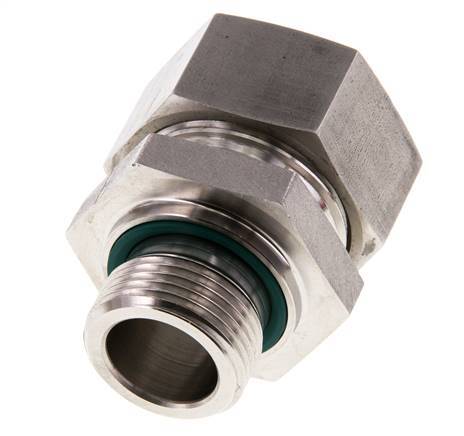 G 3/4'' Male x 28L Stainless steel Straight Cutting Ring with FKM Seal 160 Bar DIN 2353