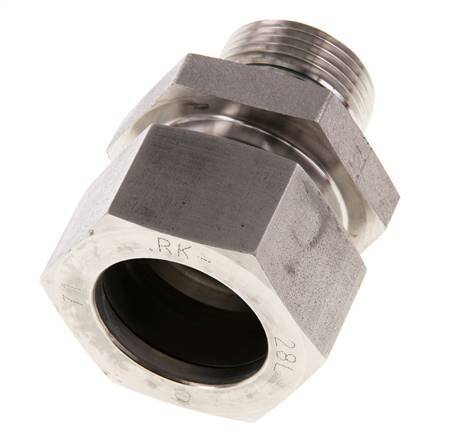 G 3/4'' Male x 28L Stainless steel Straight Cutting Ring with FKM Seal 160 Bar DIN 2353