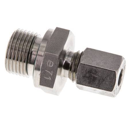 G 3/8'' Male x 6L Stainless steel Straight Cutting Ring with FKM Seal 315 Bar DIN 2353