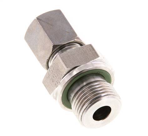 G 3/8'' Male x 6S Stainless steel Straight Cutting Ring with FKM Seal 630 Bar DIN 2353