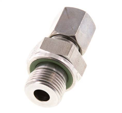 G 3/8'' Male x 6S Stainless steel Straight Cutting Ring with FKM Seal 630 Bar DIN 2353