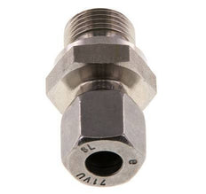 G 3/8'' Male x 8L Stainless steel Straight Cutting Ring with FKM Seal 315 Bar DIN 2353
