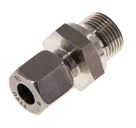G 3/8'' Male x 8L Stainless steel Straight Cutting Ring with FKM Seal 315 Bar DIN 2353