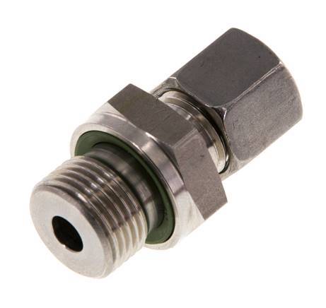 G 3/8'' Male x 8L Stainless steel Straight Cutting Ring with FKM Seal 315 Bar DIN 2353
