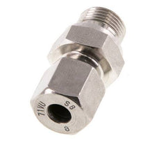 G 3/8'' Male x 8S Stainless steel Straight Cutting Ring with FKM Seal 630 Bar DIN 2353