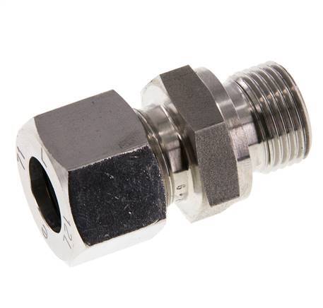 G 3/8'' Male x 12L Stainless steel Straight Cutting Ring with FKM Seal 315 Bar DIN 2353