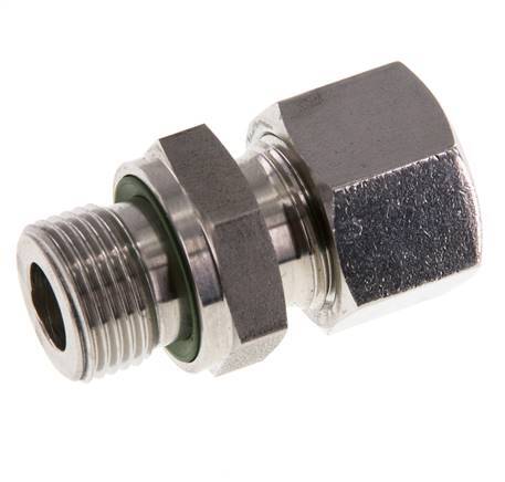 G 3/8'' Male x 12L Stainless steel Straight Cutting Ring with FKM Seal 315 Bar DIN 2353