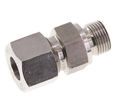 G 3/8'' Male x 12S Stainless steel Straight Cutting Ring with FKM Seal 630 Bar DIN 2353