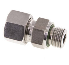 G 3/8'' Male x 12S Stainless steel Straight Cutting Ring with FKM Seal 630 Bar DIN 2353