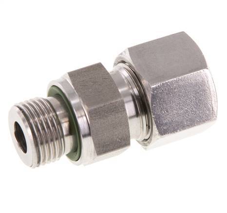 G 3/8'' Male x 12S Stainless steel Straight Cutting Ring with FKM Seal 630 Bar DIN 2353