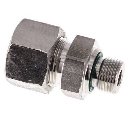 G 3/8'' Male x 16S Stainless steel Straight Cutting Ring with FKM Seal 400 Bar DIN 2353