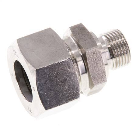 G 3/8'' Male x 18L Stainless steel Straight Cutting Ring with FKM Seal 315 Bar DIN 2353