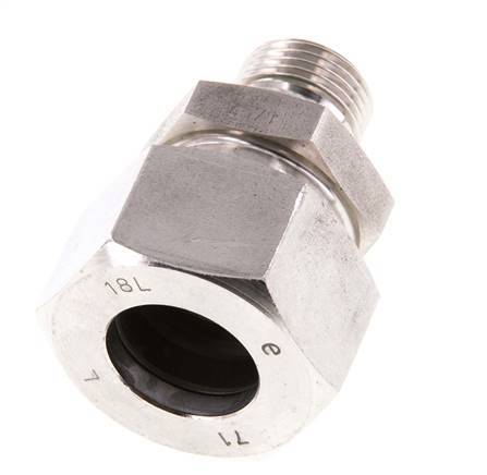 G 3/8'' Male x 18L Stainless steel Straight Cutting Ring with FKM Seal 315 Bar DIN 2353