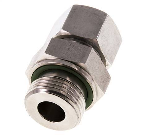 G 1'' Male x 20S Stainless steel Straight Cutting Ring with FKM Seal 400 Bar DIN 2353