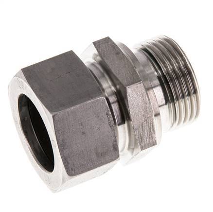 G 1'' Male x 28L Stainless steel Straight Cutting Ring with FKM Seal 160 Bar DIN 2353