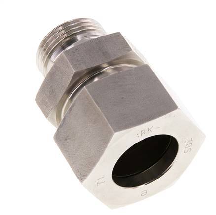 G 1'' Male x 30S Stainless steel Straight Cutting Ring with FKM Seal 400 Bar DIN 2353