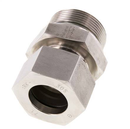 G 1 1/2'' Male x 30S Stainless steel Straight Cutting Ring with FKM Seal 400 Bar DIN 2353
