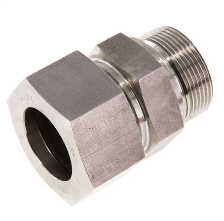 G 1 1/2'' Male x 38S Stainless steel Straight Cutting Ring with FKM Seal 315 Bar DIN 2353