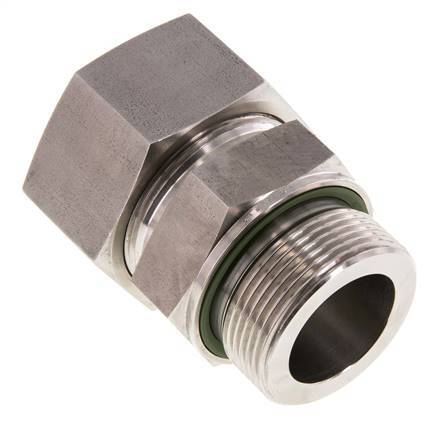 G 1 1/2'' Male x 38S Stainless steel Straight Cutting Ring with FKM Seal 315 Bar DIN 2353