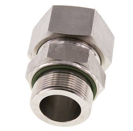 G 1 1/2'' Male x 38S Stainless steel Straight Cutting Ring with FKM Seal 315 Bar DIN 2353
