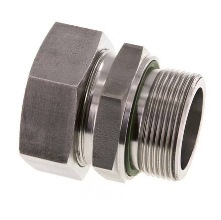 G 1 1/2'' Male x 42L Stainless steel Straight Cutting Ring with FKM Seal 160 Bar DIN 2353