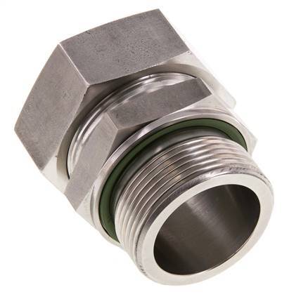 G 1 1/2'' Male x 42L Stainless steel Straight Cutting Ring with FKM Seal 160 Bar DIN 2353