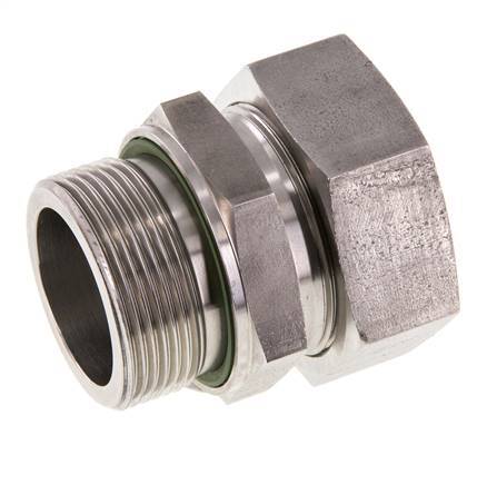 G 1 1/2'' Male x 42L Stainless steel Straight Cutting Ring with FKM Seal 160 Bar DIN 2353