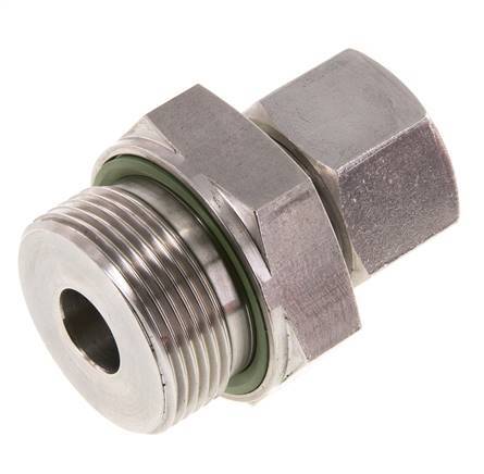 G 1 1/4'' Male x 20S Stainless steel Straight Cutting Ring with FKM Seal 400 Bar DIN 2353