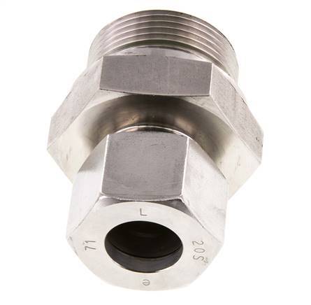 G 1 1/4'' Male x 20S Stainless steel Straight Cutting Ring with FKM Seal 400 Bar DIN 2353