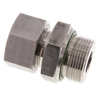 G 1 1/4'' Male x 25S Stainless steel Straight Cutting Ring with FKM Seal 400 Bar DIN 2353