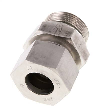 G 1 1/4'' Male x 25S Stainless steel Straight Cutting Ring with FKM Seal 400 Bar DIN 2353