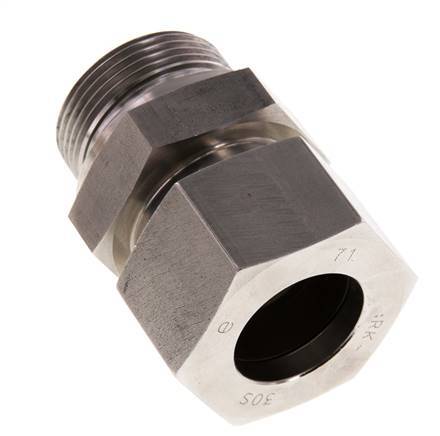 G 1 1/4'' Male x 30S Stainless steel Straight Cutting Ring with FKM Seal 400 Bar DIN 2353