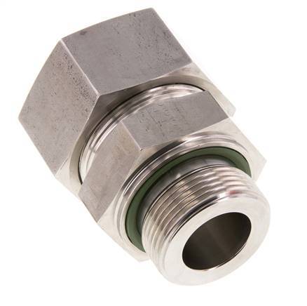 G 1 1/4'' Male x 38S Stainless steel Straight Cutting Ring with FKM Seal 315 Bar DIN 2353