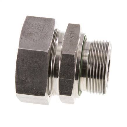 G 1 1/4'' Male x 42L Stainless steel Straight Cutting Ring with FKM Seal 160 Bar DIN 2353