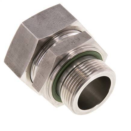 G 1 1/4'' Male x 42L Stainless steel Straight Cutting Ring with FKM Seal 160 Bar DIN 2353