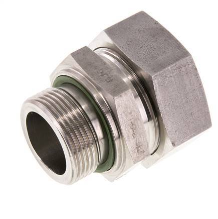 G 1 1/4'' Male x 42L Stainless steel Straight Cutting Ring with FKM Seal 160 Bar DIN 2353