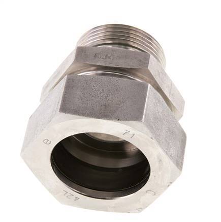 G 1 1/4'' Male x 42L Stainless steel Straight Cutting Ring with FKM Seal 160 Bar DIN 2353