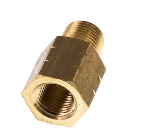 1/8'' NPT x G 1/8'' M/F Brass Reducing Ring 16 Bar - Hydraulic [2 Pieces]