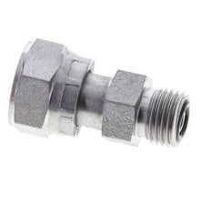 UN 11/16''-16 x UNF 9/16''-18 F/M Zinc plated Steel Reducing Adapter ORFS 630 Bar - Hydraulic