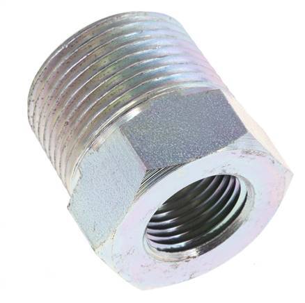 3/4'' NPT x 3/8'' NPT M/F Zinc plated Steel Reducing Ring 170 Bar - Hydraulic